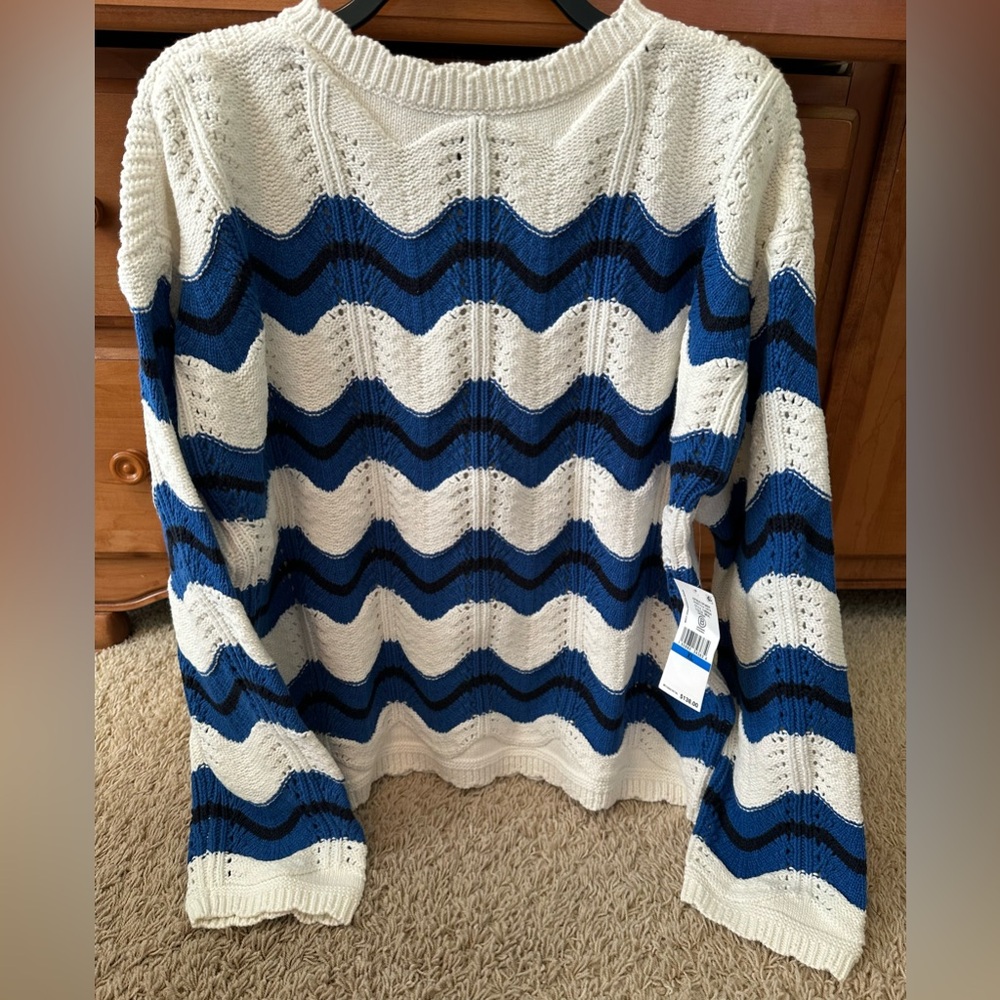 NWT KAREN KANE ZIG ZAG STRIPE SWEATER